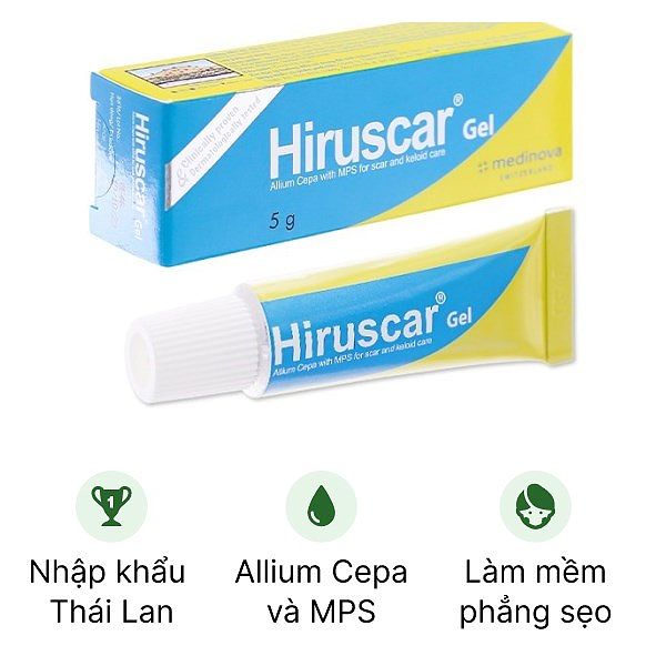 Gel Hiruscar làm mềm và phẳng vết sẹo