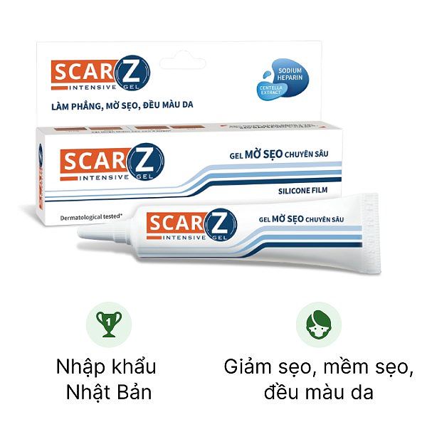 Gel ScarZ Intensive giúp giảm sẹo, mềm sẹo, đều màu da