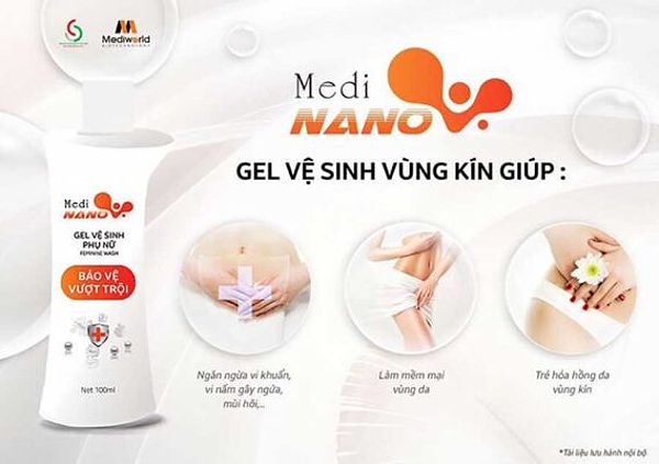 Gel vệ sinh phụ nữ MediNano mang nhiều công dụng bảo vệ vượt trội